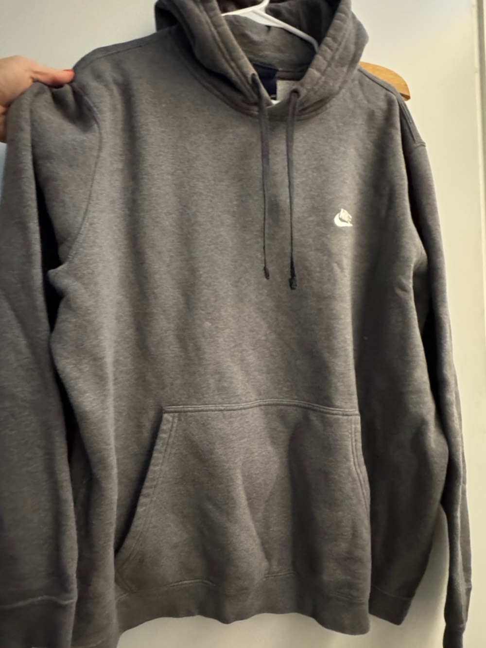 Nike Men's Charcoal Gray Pullover Hoodie - the original, classic Nike hoodie